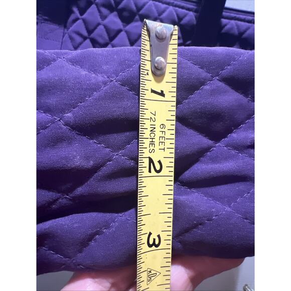 Vera Bradley Purple Tote Bag Pockets Zip Dual Handle 12x15” Handbag - Picture 8 of 9